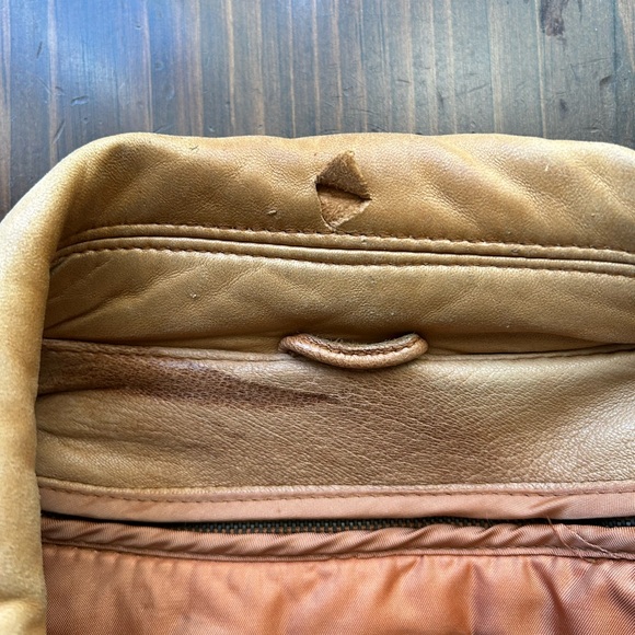 Vintage Tannery West Super Soft Men's Tan Leather Jacket - Picture 4 of 10